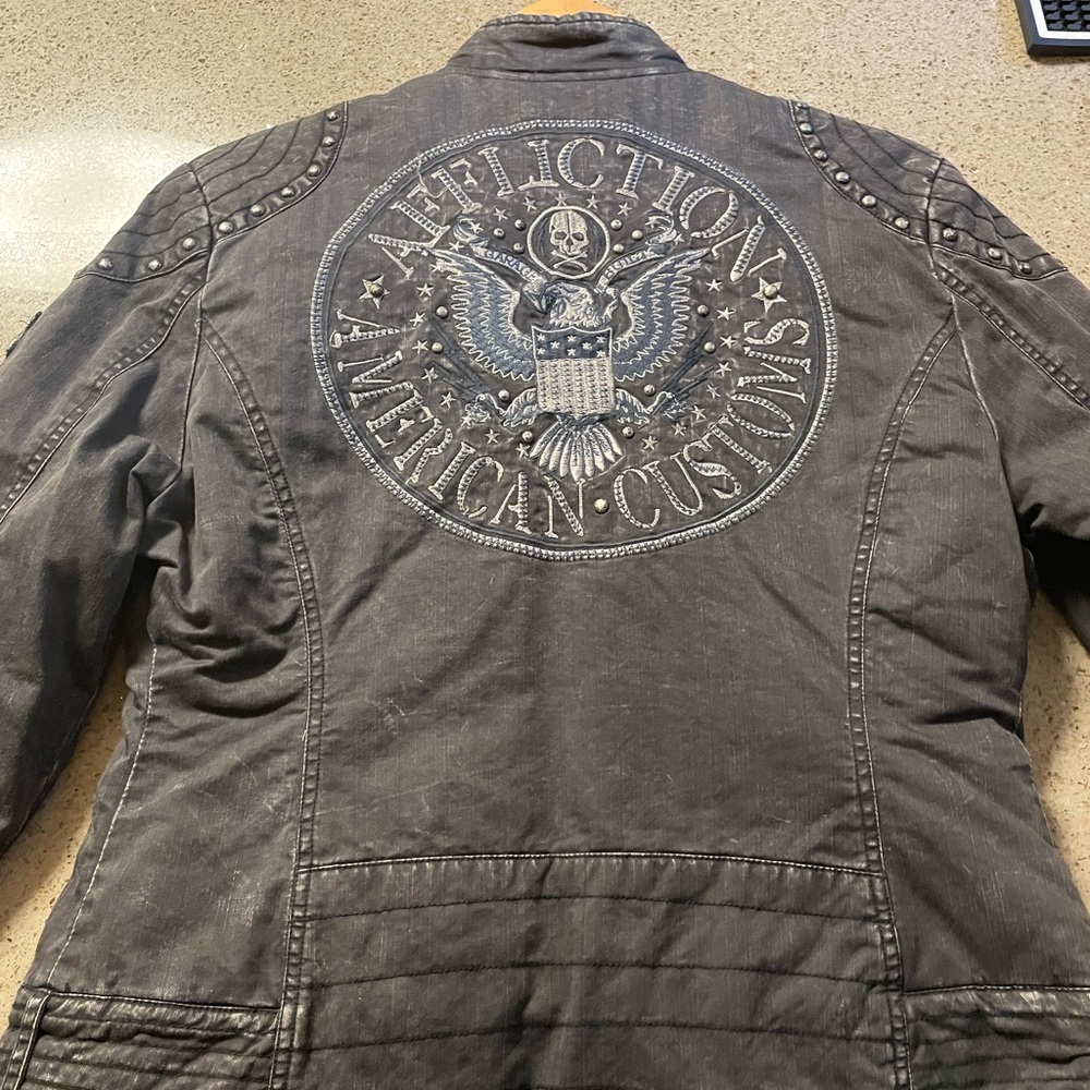 Affliction Gray Embroidered Jacket - Picture 8 of 8